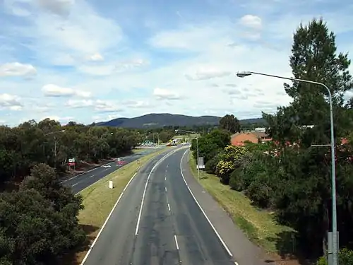 The eastern end of Ginninderra Drive, Canberra