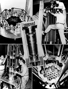 Assembly of the EBR-1 core in 1951