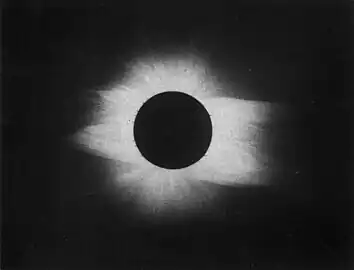 Solar eclipse of January 1, 1889, from Norman, CA
