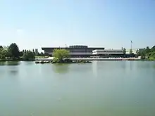 The main hall seen from the lake