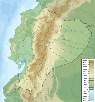 Map showing the location of Maquipucuna Cloud Forest Reserve