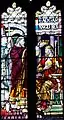 19th-century stained glass window showing the coronation of King Edgar by Dunstan