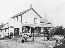 Post office in Edgeley (circa 1900)