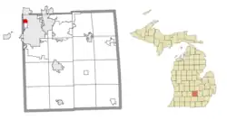 Location within Ingham County