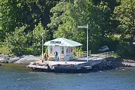 Edlunda pier, served by Waxholmsbolaget ships