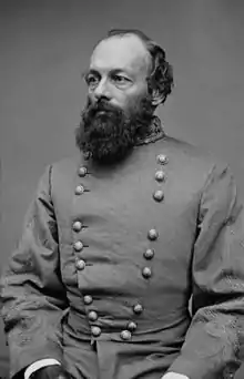 Edmund Kirby Smith wearing one version of Three Gold Stars and Wreath on a General's Collar