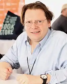 Carey at the 2018 Texas Book Festival.