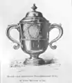 Silver Cup presented to Edward Tyng by Boston Merchants for defeating Captain Joannis-Galand d'Olabaratz, the first French privateer off the Boston coast, 24 June 1744