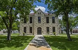 The Edwards County Courthouse in Rocksprings