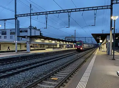 Platforms and tracks.