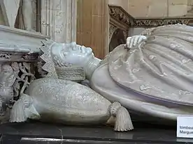 Margaret of Austria, upper effigy