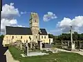 The church and its cemetery.