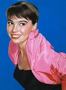 Leslie Caron with a pixie cut, 1953