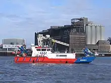 Combined police/fireboat in Bremen, Germany.