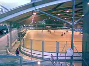 Illuminated covered outdoor rink