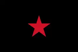 The zapatista flag for an independent Chiapas, this flag is wildly controversial because of the Chiapas conflict.