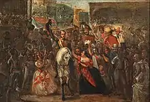 1842 painting by Ignacio Merino, depicting Orbegoso's 1834 entry into Lima during the Peruvian Civil War