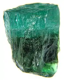 Image 1An example of elbaite, a species of tourmaline, with distinctive colour banding. (from Mineral)