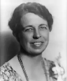 Eleanor Roosevelt, First Lady of the United States (1933–1945), first U.S. delegate to the United Nations (1945–1952), and advocate for women's rights and civil rights for African Americans.