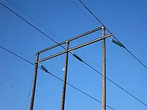 Wood and metal crossbar