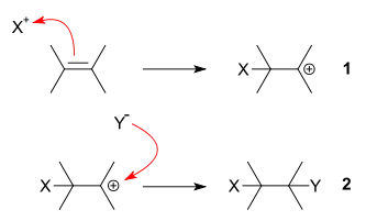 Electrophilic addition mechanism