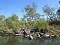 Elizabeth Creek behind Bedrock Village