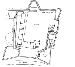 Elizabeth Fort – Map – 1866