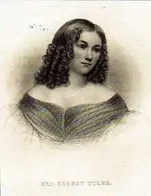 A depiction of Priscilla Cooper Tyler