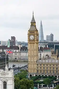 Elizabeth Tower, London completed in 1859; better known as Big Ben.