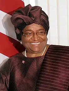 24th President of Liberia and Nobel Peace Prize laureate Ellen Johnson Sirleaf (MPA, 1971)