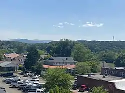 Downtown Ellijay looking toward Walnut Mt.