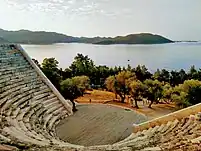 photograph of the theatre at Kaş