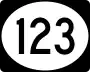 Highway 123 marker