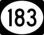 Route 183 marker