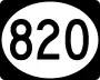 Highway 820 marker