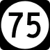 Route 75 marker