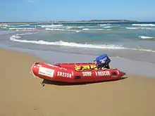 Elouera Beach lifesaving boat