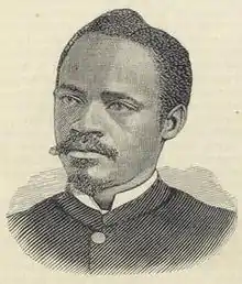 A black and white image of Emanuel K. Love, shown from the neck up