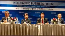 U.S. Under Secretary of State Keith Krach's announcement of Blue Dot Network with OPIC's David Bohigian, Japan's Tadashi Maeda, and Australia's Richard Maude at the Indo-Pacific Business Forum