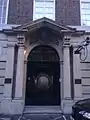 The embassy entrance on Three Kings Yard