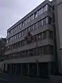 The embassy with the Flag of Switzerland