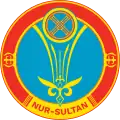 Coat of Arms of Nur-Sultan, used 2019–2022