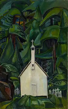 Emily Carr, Church at Yuquot Village, 1929. Formerly titled The Indian Church.