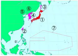 The Empire of Japan, 1939-1945 (1 to 6).