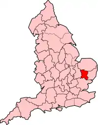 West Suffolk shown with 1965-1974 boundaries.