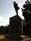 Doughboy statue on the courthouse lawn