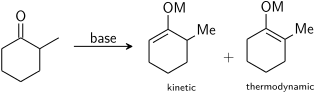 Kinetic and thermodynamic enolates