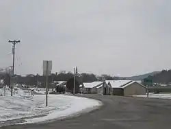 Entering Roxbury on County Highway Y