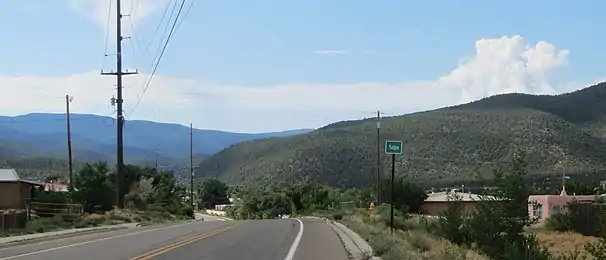 Entering Talpa from Ranchos de Taos