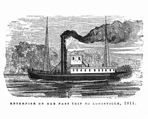 "Enterprise on her fast trip to Louisville, 1815"